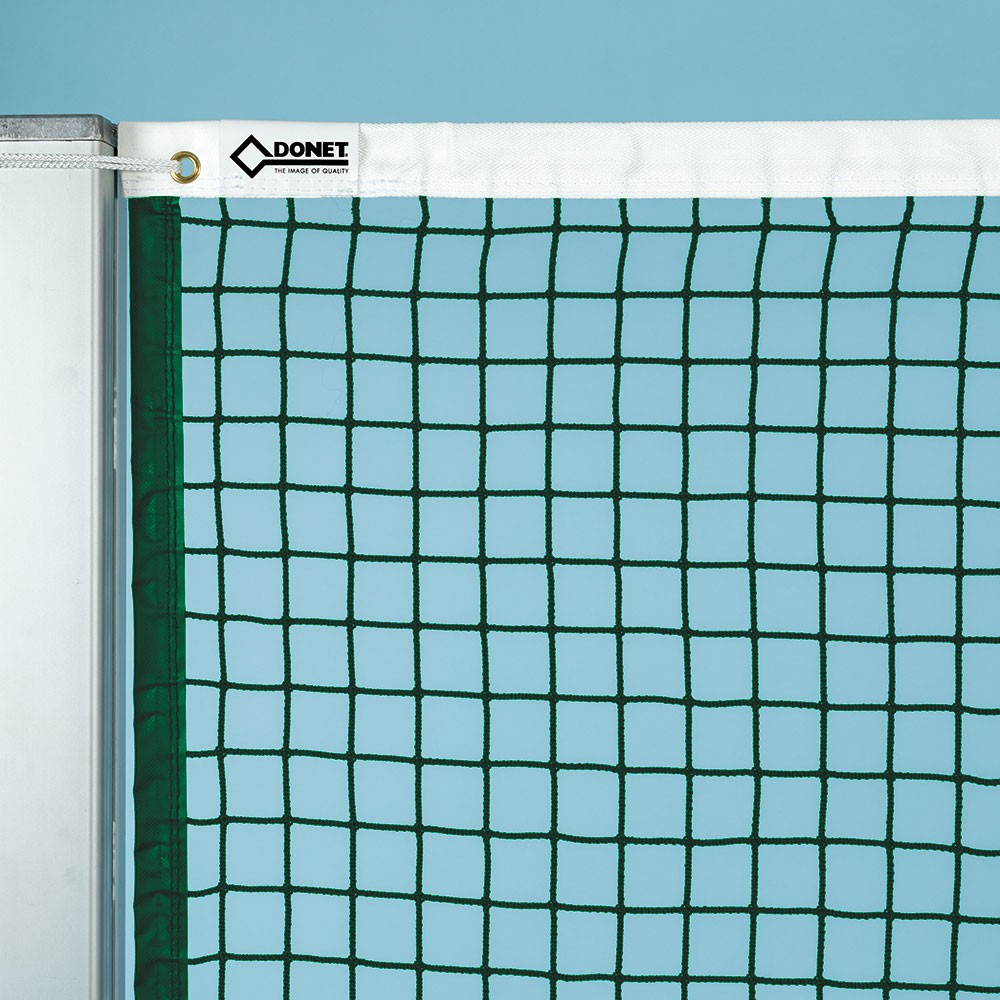 Tennisnetz DIN 1510, PP 3,0 mm grün Gurtband auch unten & seitlich aus der Kategorie Netz ohne Doppelreihen