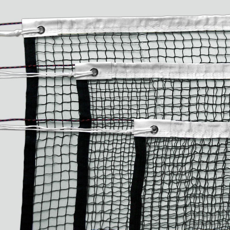 Badminton-Netzgarnitur bestehend aus 3 Netzen Nylon 1,2 mm, 23 m Kevlarseil aus der Kategorie Netzgarnituren