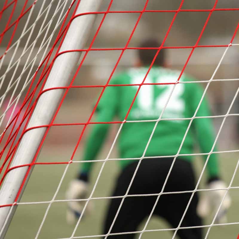 Fußballtornetz 7,50 m x 2,50 m Tiefe 2,00 / 2,00 m, PP 4 mm ø aus der Kategorie Tiefe 2,00 / 2,00 m