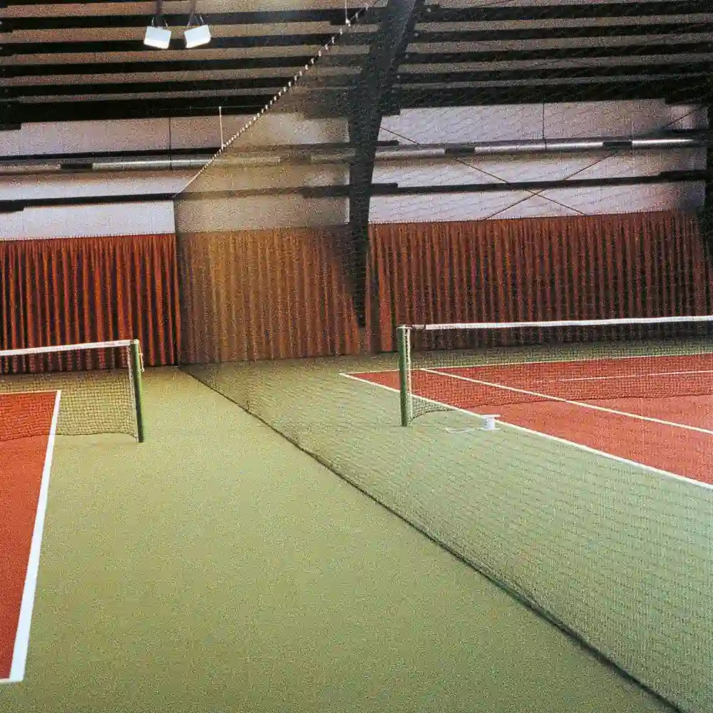 Trennnetz Tennishalle 40 x 2,50 m aus PP 2,3 mm ø, weiß aus der Kategorie Standardmaß 40 x 2,50 m