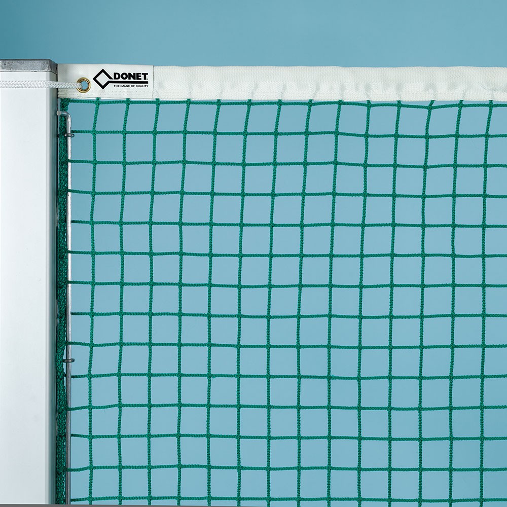 Tennisnetz DIN 1510,  PP 3,0 mm ohne Doppelreihen, grün aus der Kategorie Netz ohne Doppelreihen