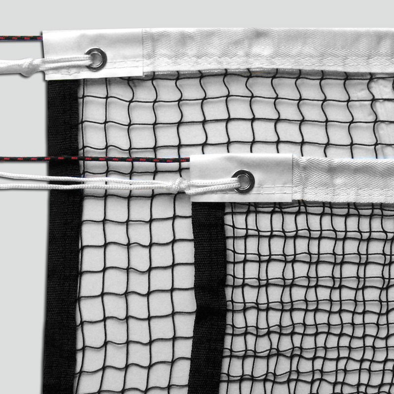 Badminton-Netzgarnitur bestehend aus 2 Netzen Nylon 1,6 mm, 15 m Kevlarseil aus der Kategorie Netzgarnituren