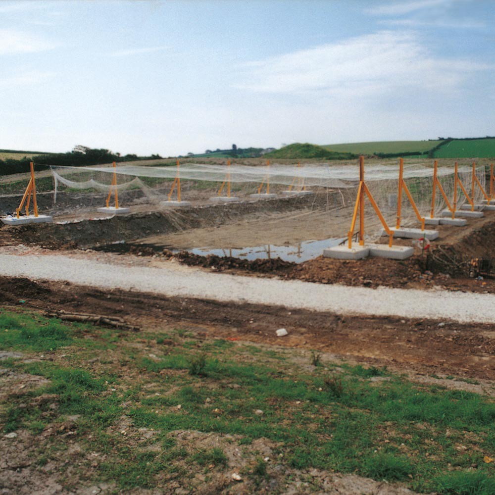 Papierfangnetz 50,00 x 4,00 m , Maschenw. 45 mm, PP 2,3 mm aus der Kategorie Deponienetze