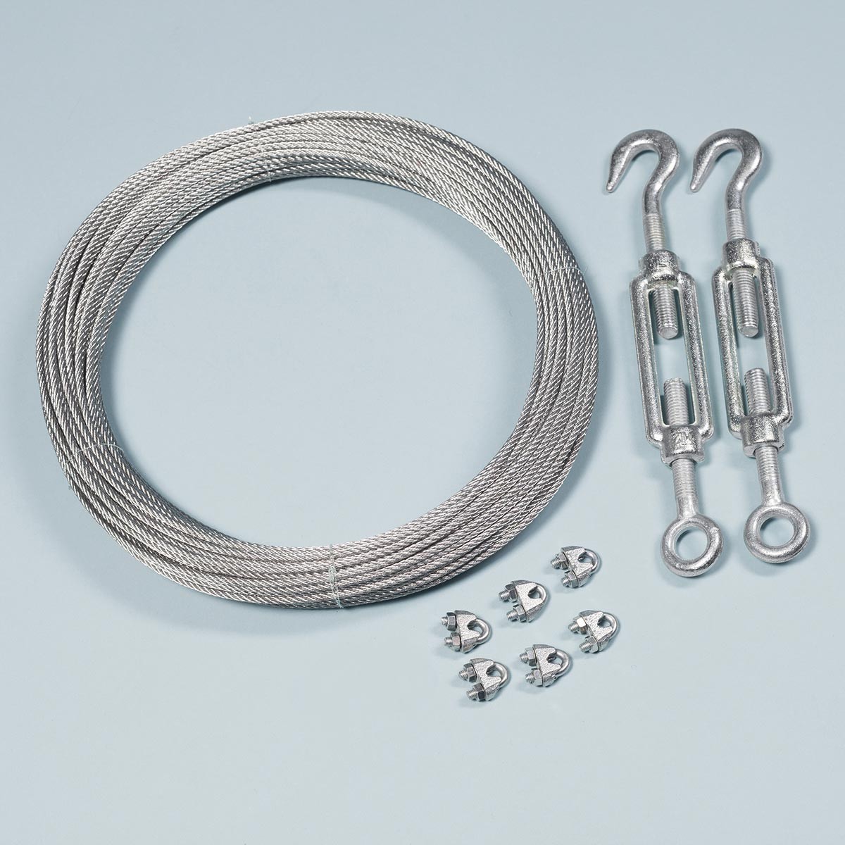 Spanngarnitur inkl. Drahtseil Spanngarnitur inkl. Drahtseil aus der Kategorie Zubehör Netzmontage
