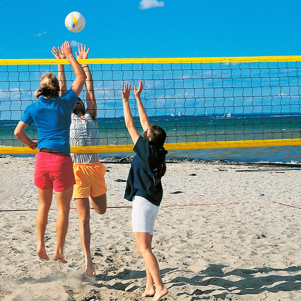 Beach-Volleyball - Turniernetz, Netzmaß 8,5 x 1,0 m, PP 3 mm gelb aus der Kategorie Turniernetze Freizeitbereich