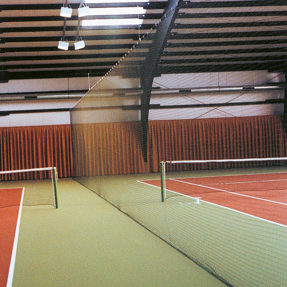 Trennnetz Tennishalle 40 x 2,50 m aus Nylon 1,6 mm ø, schwarz aus der Kategorie Standardmaß 40 x 2,50 m