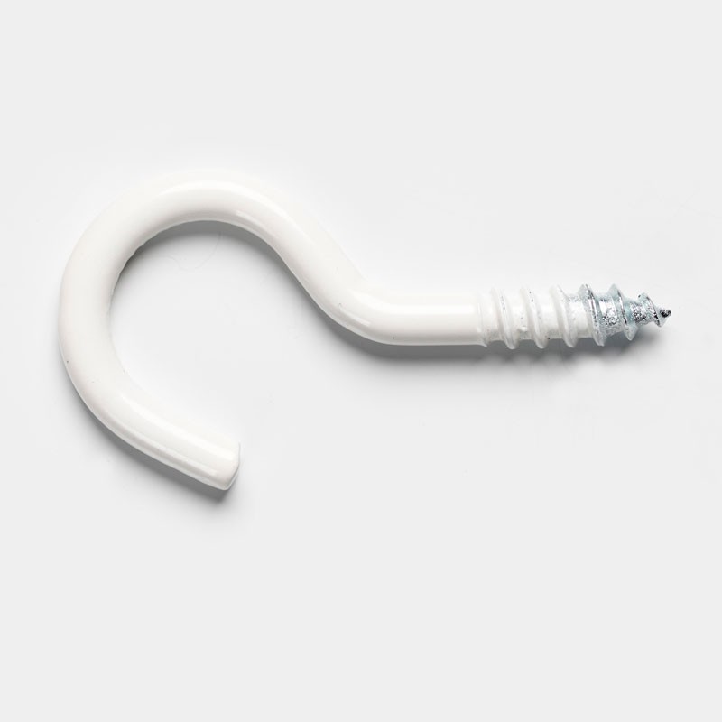 Schraubhaken, offen 5 x 50 mm, weiß Schraubhaken, offen 5 x 50 mm, weiß aus der Kategorie Kleinmaterial