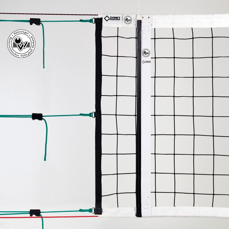 Volleyball-Turniernetz ÖVV geprüft, PP knotenlos, Materialstärke 3 mm ø aus der Kategorie VB-Turniernetze ÖVV (A)